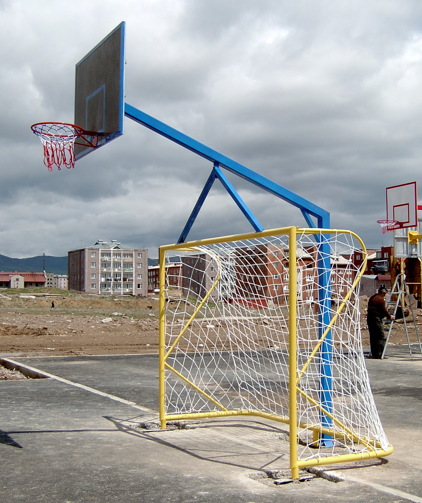 Basketball Stand & Mini Football(1 unit)