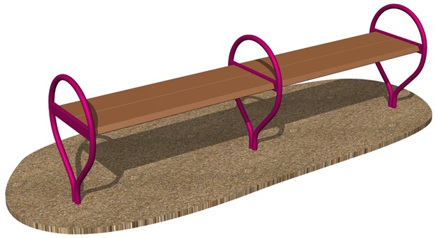 Park Bench (metal) VI